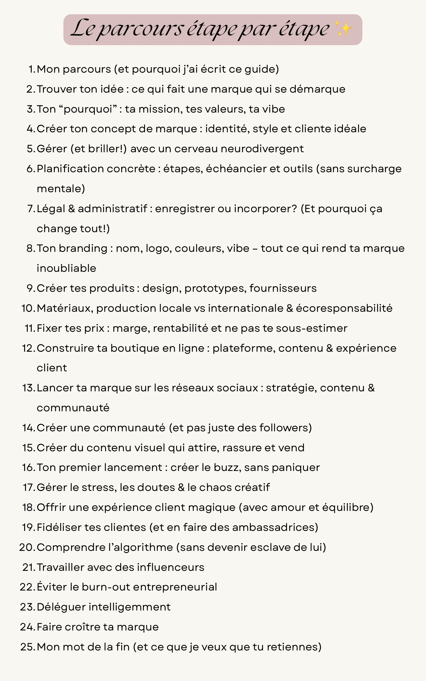LE GUIDE QUE J'AURAIS AIMÉ AVOIR AVANT DE ME LANCER EN AFFAIRES.